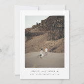 Boho minimalist Wedding Invitation Kaart (Achterkant)