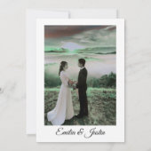 Boho minimalist Wedding Invitation Kaart (Achterkant)
