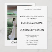 Boho minimalist Wedding Invitation Kaart (Voorkant / Achterkant)