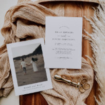 Boho minimalist Wedding Invitation