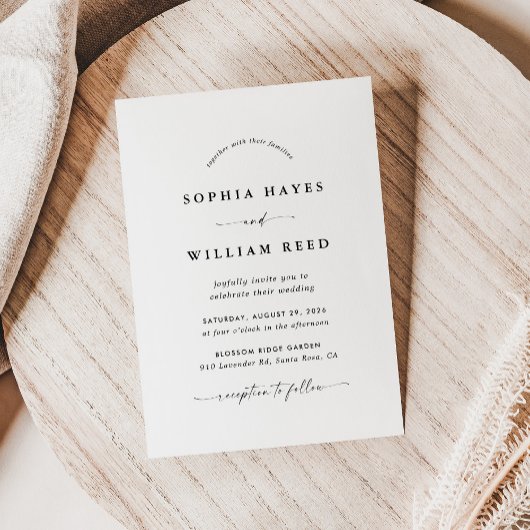 Boho Minimalist Wedding Kaart