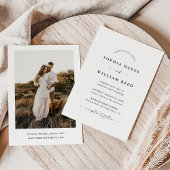 Boho Minimalist Wedding Kaart