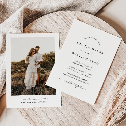 Boho Minimalist Wedding Kaart