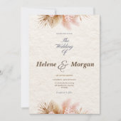 Boho minimalist Wedding Kaart (Voorkant)