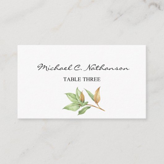 Boho Minimalist Wedding Table Number Kaart (Voorkant)