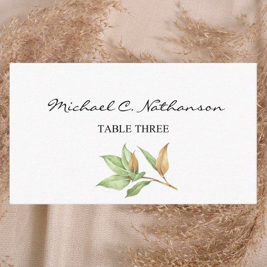 Boho Minimalist Wedding Table Number Kaart