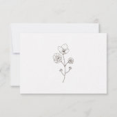 Boho Minimalist Wildflower Wedding Save The Date (Achterkant)