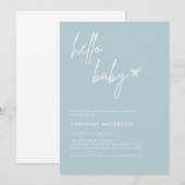 Boho minimalistisch Baby shower Genderneutraal Kaart (Voorkant / Achterkant)