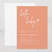 Boho minimalistisch Baby shower Genderneutraal Kaart (Voorkant / Achterkant)