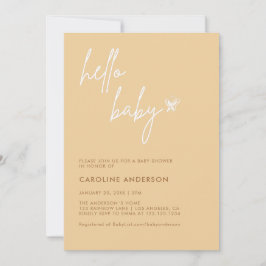 Boho minimalistisch Baby shower Genderneutraal Kaart