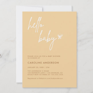 Boho minimalistisch Baby shower Genderneutraal Kaart