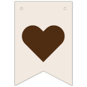 Boho minimalistisch beige welkom Baby shower Vlaggetjes (Eerste vlag)