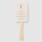 Boho minimalistisch botanicals terracotta programm handwaaier (Voorkant)