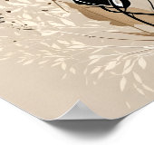 Boho minimalistisch botanisch personaliseren poster (Hoek)