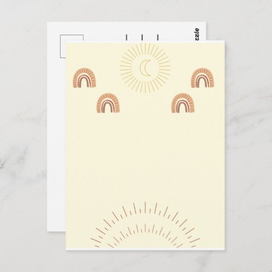 Boho minimalistisch Briefkaart (Voorkant / Achterkant)