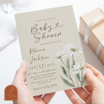 Boho minimalistisch Daisy Wildflower Baby shower