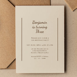 Boho minimalistisch elke leeftijd verjaardagsfeest kaart