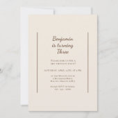 Boho minimalistisch elke leeftijd verjaardagsfeest kaart (Voorkant)