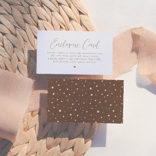 Boho minimalistisch gouden hart kalligrafie Baby s Informatiekaartje