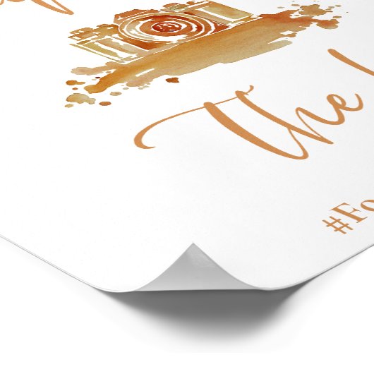 Boho minimalistisch verbrand Sinaasappel bruiloft Poster (Hoek)