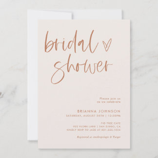 Boho minimalistisch Vrijgezellenfeest | Modern Bri Kaart