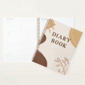 Boho-Minimalistische aardetinten & botanische lijn Planner (Display)