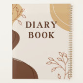 Boho-Minimalistische aardetinten & botanische lijn Planner (Achterkant)