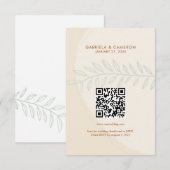 Boho minimalistische aardetinten bruiloft informatiekaartje (Voorkant / Achterkant)