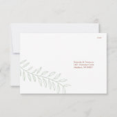 Boho minimalistische aardetinten bruiloft reactie  RSVP kaartje (Achterkant)