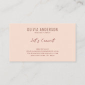 Boho minimalistische aardse terracotta unieke Logo Visitekaartje (Achterkant)