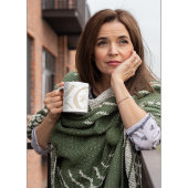 Boho Minimalistische Abstracte Halve Maan & Bloeme Koffiemok