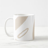 Boho Minimalistische Abstracte Halve Maan & Bloeme Koffiemok (Links)