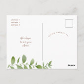 Boho Minimalistische Baby in Bloom Floral Baby sho Briefkaart (Achterkant)
