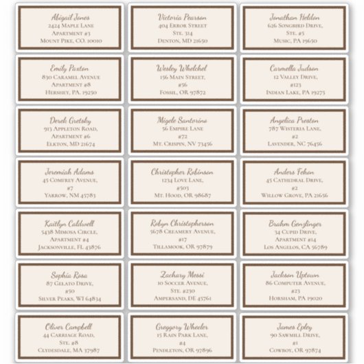 Boho minimalistische Baby shower gast Adresetikett Sticker (Voorkant)