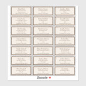 Boho minimalistische Baby shower gast Adresetikett Sticker (Vel)