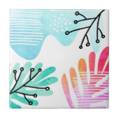 Boho minimalistische blob vorm laat line art tegeltje (Voorkant)