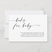 Boho Minimalistische Boeken voor Baby Verlangkaart Kaart (Voorkant)