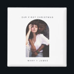 Boho Minimalistische boog | Merry and Married Foto Magneet<br><div class="desc">Minimalistische Boho-boog | Merry and Married Fotomagneet</div>