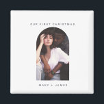 Boho Minimalistische boog | Merry and Married Foto Magneet<br><div class="desc">Minimalistische Boho-boog | Merry and Married Fotomagneet</div>