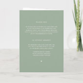 Boho minimalistische botanicals Sage Groene bruilo Programma (Achterkant)
