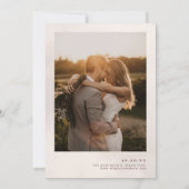 Boho minimalistische botanische bloemen bruiloft kaart (Achterkant)