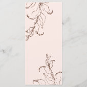 Boho Minimalistische Botanische Terracotta Huwelij Menu (Achterkant)