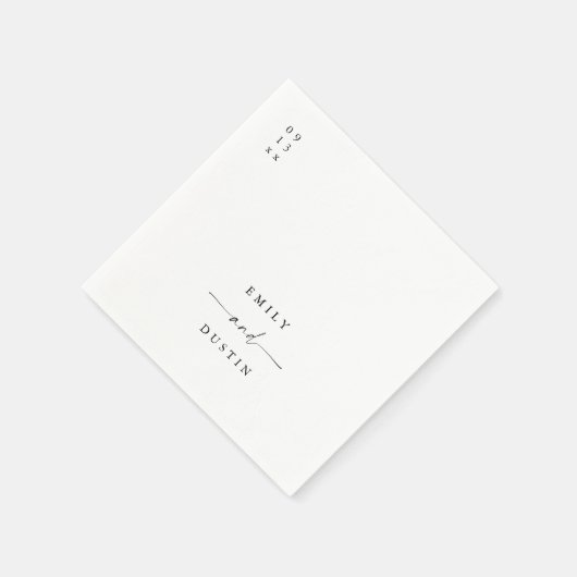 Boho minimalistische bruiloft cocktail servetten (Hoek)