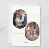 Boho Minimalistische  Foto Kerstfamilie Feestdagenkaart (Achterkant)