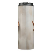 Boho Minimalistische Gedroogde Bloemen Kunstdruk Thermosbeker (Achterkant)