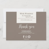 Boho minimalistische kaars maken bedankkaart (Voorkant)