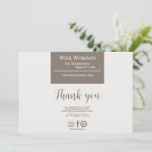 Boho minimalistische kaars maken bedankkaart (Staand voorkant)