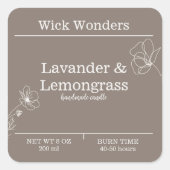 Boho minimalistische kaars maken label (Voorkant)
