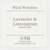 Boho minimalistische kaars maken label (Voorkant)