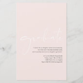 Boho minimalistische kalligrafie boog foto Afstude (Achterkant)